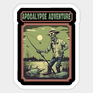 Zombie fishing adventure Sticker